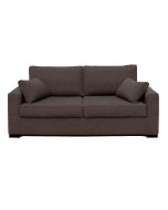 Canapé convertible 3 places en tissu marron clair - Malcolm