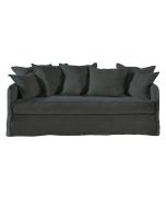 Canapé 5 places fixe en tissu anthracite - Bilbao