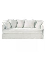 Canapé 5 places fixe en tissu blanc - Bilbao