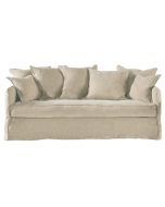 Canapé 5 places fixe en tissu beige - Bilbao