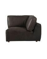 Corner en cuir graphite - Kingston
