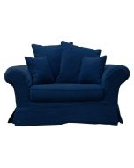 Fauteuil en tissu bleu foncé -British Love Seat