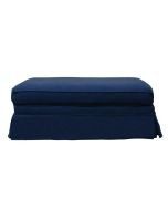 Pouf en tissu bleu foncé - British Love Seat