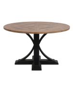 Table ronde noire en épicéa massif 4 à 6 personnes - Vénitiennes