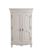 Armoire penderie blanche 2 portes en bois - Romance