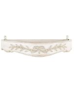 Ciel de lit en bois blanc vieilli - Romance