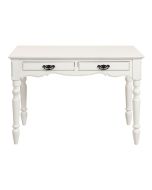 Bureau 2 tiroirs en bois blanc - Romance