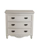 Commode galbée blanche 3 tiroirs - Romance