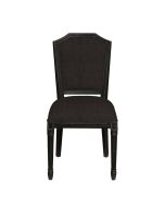 Chaise noire en tissu anthracite toucher velours - Bruges