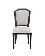 Chaise noire en tissu et hévéa - Bruges