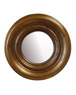 Miroir sorcière doré convexe