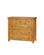 Commode 6 tiroirs en épicéa L102 cm - First