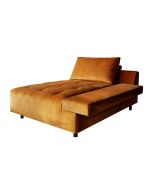 Canapé Bob table droit en velours orange - Bergamo