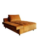 Canapé Bob table gauche en velours orange - Bergamo