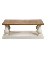 Table basse rectangulaire blanche en épicéa massif - Héritage