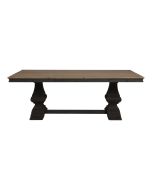 Table rectangulaire noire en épicéa massif 8 à 10 personnes - Héritage