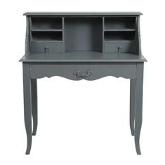 Secrétaire gris souris 3 tiroirs en pin